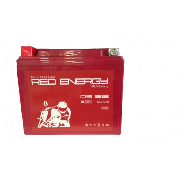 Аккумулятор Red Energy DS 1212, 12V 12Ah 185А (150x86x131) YTX14-BS, YTX12-BS