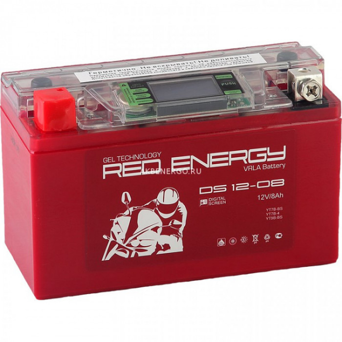 Аккумулятор Red Energy DS 1208, 12V 8Ah 120А (150x66x95) YT7B-BS, YT7B-4, YT9B-BS