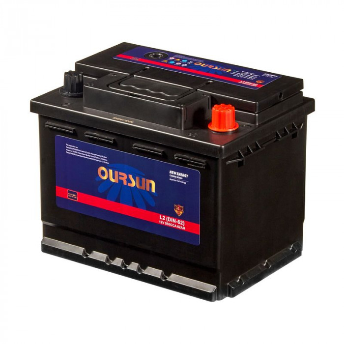 Аккумулятор OURSUN  L2 (-62) 62Ач 550А 241x175x189 обр. пол.