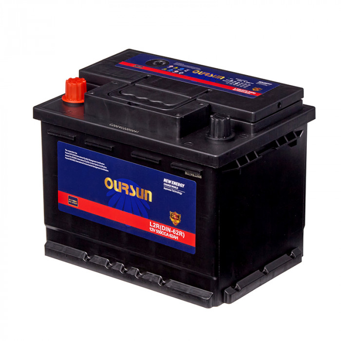 Аккумулятор OURSUN  L2R (-62R) 62Ач 550А 241x175x189 пр. пол.