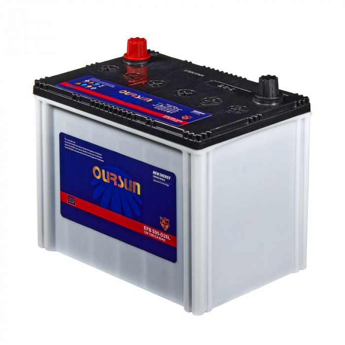 Аккумулятор OURSUN EFB S95-D26L 80Ач 730А 259x172x222 обр. пол. EFB START/STOP