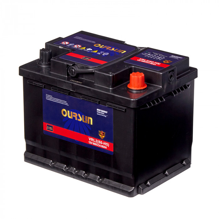 Аккумулятор OURSUN AGM VRL2 (60-H5) 60Ач 660А 242x175x190 обр. пол. AGM START/STOP