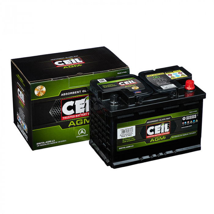 Аккумулятор CEIL  AGM 74-AGM-L3 L 74Ач 760А 278x175x190  обр. пол. AGM START/STOP