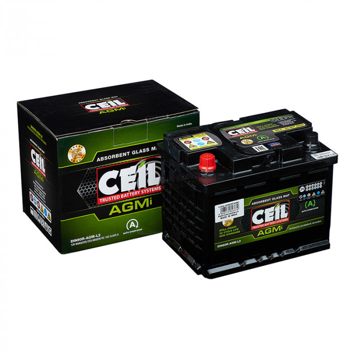 Аккумулятор CEIL  AGM 60-AGM-L2 R 60Ач 640А 242x175x190  пр. пол.  AGM START/STOP