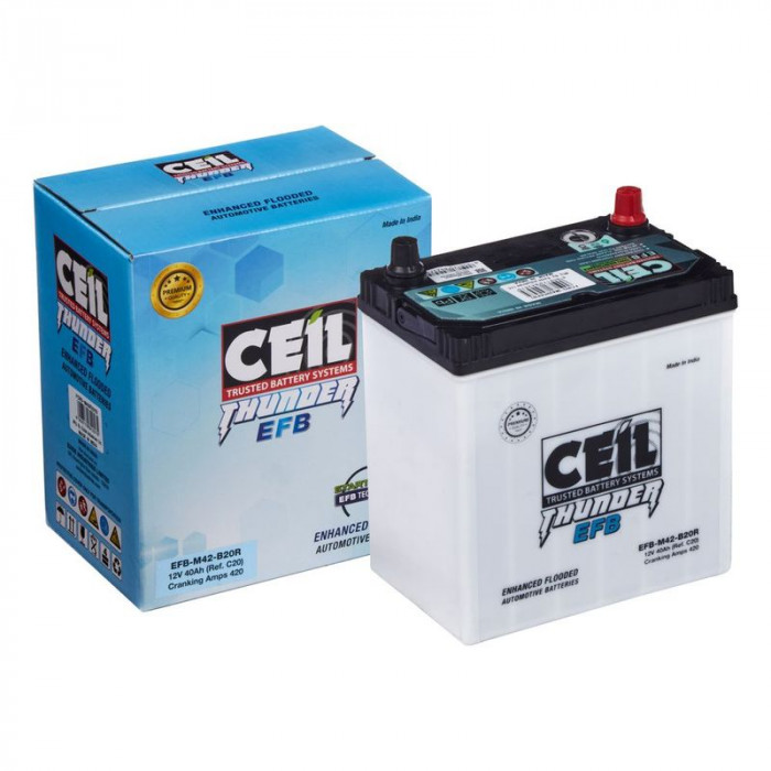 Аккумулятор CEIL JIS EFB-M42-B20R 40Ач 420А 197x127x227  пр. пол.  EFB START/STOP