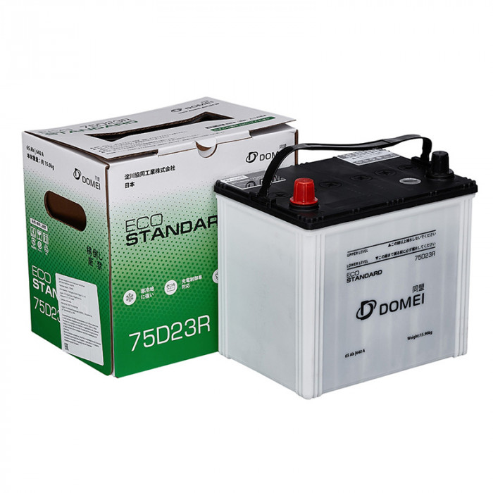 Аккумулятор DOMEI Eco STANDARD 75D23R 65Ач 640А 230x173x220  пр. пол.