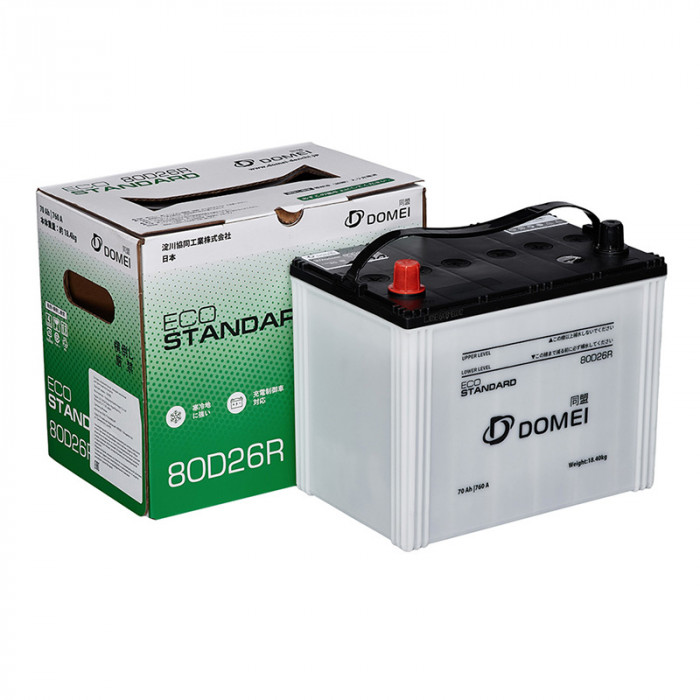 Аккумулятор DOMEI Eco STANDARD 80D26R 70Ач 760А 258x173x220  пр. пол.