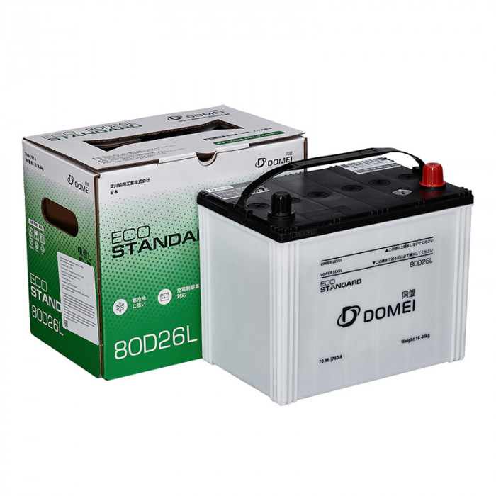 Аккумулятор DOMEI Eco STANDARD 80D26L 70Ач 760А 258x173x220  обр. пол.