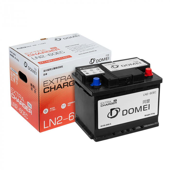 Аккумулятор DOMEI Extra CHARGER EN LN2 - 60EC 60Ач 680А 242x175x190  обр. пол.