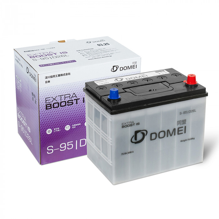 Аккумулятор DOMEI Extra BOOST IS S-95/D26L 75Ач 600А 260x170x225  обр. пол. EFB START/STOP