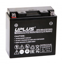 Аккумулятор Uplus HPG14B-4 12V 12Ah 210А прям. пол. (150x69x145) Nano GEL