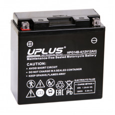 Аккумулятор Uplus HPG14B-4 12V 12Ah 210А прям. пол. (150x69x145) Nano GEL