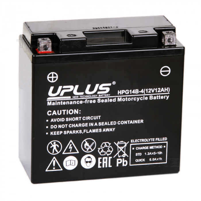 Аккумулятор Uplus HPG14B-4 12V 12Ah 210А прям. пол. (150x69x145) Nano GEL