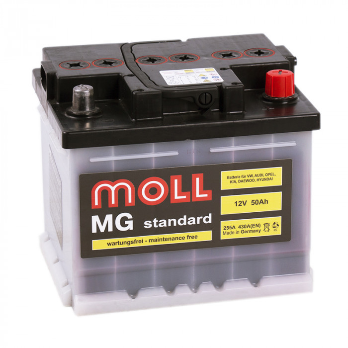 Аккумулятор Moll MG Standard 50R 430A 207x175x175
