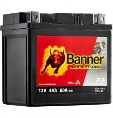 Аккумулятор Banner Bike Bull AGM 50412 4 Ач обр. пол. 80А (114x71x106) YTX5L-BS сухозаряж.