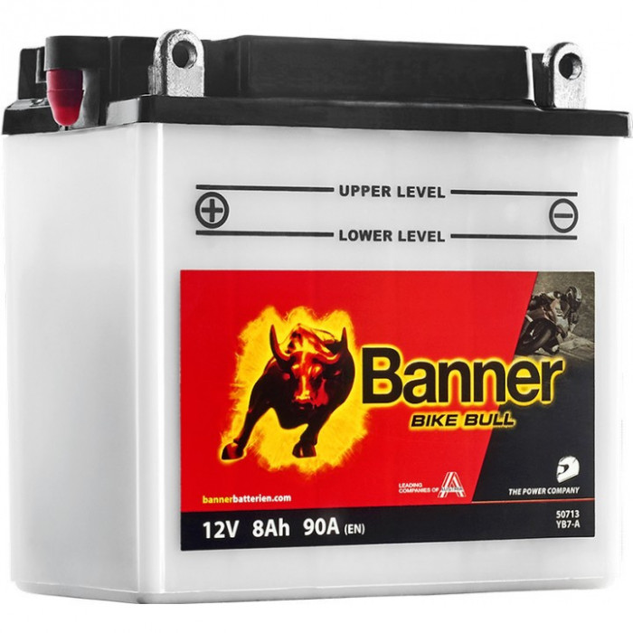 Аккумулятор Banner Bike Bull Classic 50713 YB7-A 12V 8 Ач прям. пол. 90А (135x75x133) сухозаряж.