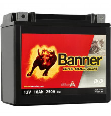 Аккумулятор Banner Bike Bull AGM 51821 YTX20L-BS 18 Ач обр. пол. 250А (175x87x154) сухозаряж.