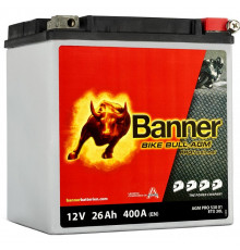 Аккумулятор Banner Bike Bull AGM PROfessional 53001 ETX30L 26 Ач обр. пол. 400А (168x131x176)
