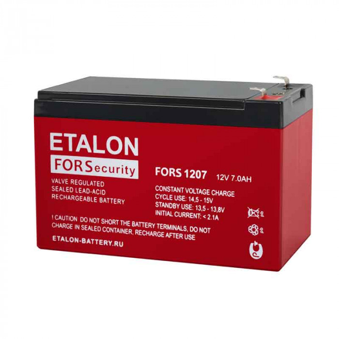 Аккумулятор ETALON FORS 1207 (12V 7 Aч 151x65x102)