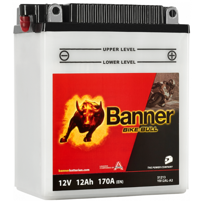 Аккумулятор Banner Bike Bull 51213 12V 12 Ач обр. пол. 170А (134x80x160) YB12A-A2 сухозаряж.