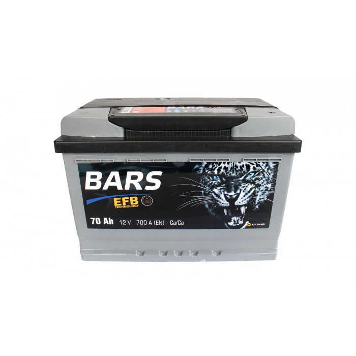 Аккумулятор Bars EFB 70 Ач обр. пол. 700А (278x175x190)