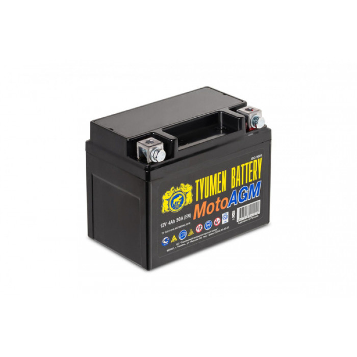 Аккумулятор TYUMEN BATTERY 6МТС-4 AGM 12V 4Ah 45А 114x70x86