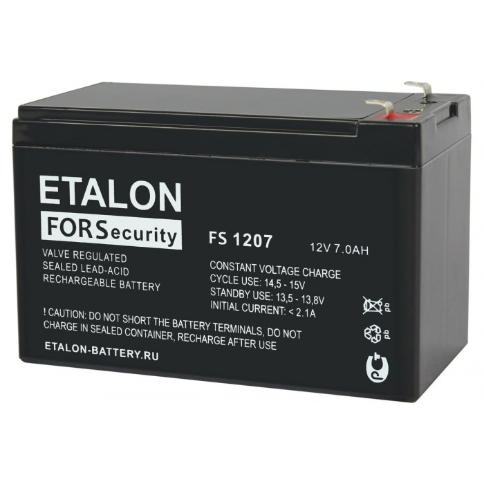 Аккумулятор ETALON FS 1207 (12V 7 Aч 151x65x102)