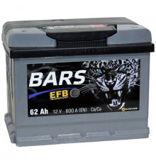 Аккумулятор Bars EFB 62 Ач прям. пол. 600А (242x175x190)