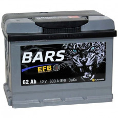 Аккумулятор Bars EFB 62 Ач прям. пол. 600А (242x175x190)