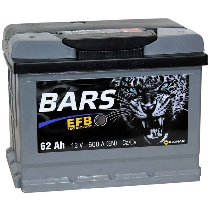 Аккумулятор Bars EFB 62 Ач прям. пол. 600А (242x175x190)