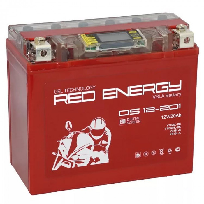 Аккумулятор Red Energy DS 12201, 12V 20Ah 285А (177x88x154) YTX20L-BS, YTX20HL-BS, YB18L-A