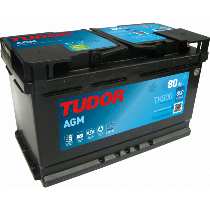 Аккумулятор Tudor Start-Stop AGM 80R (800A 315x175x190) TK800