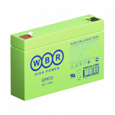 Аккумулятор WBR GP 672 6V 7.2 Aч (151x34x100)