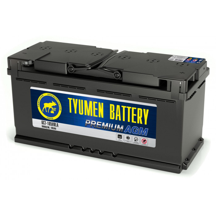 Аккумулятор Tyumen Battery Premium AGM 105Ah обр. пол. 950A (393x175x190) 6СТ-105VRLA