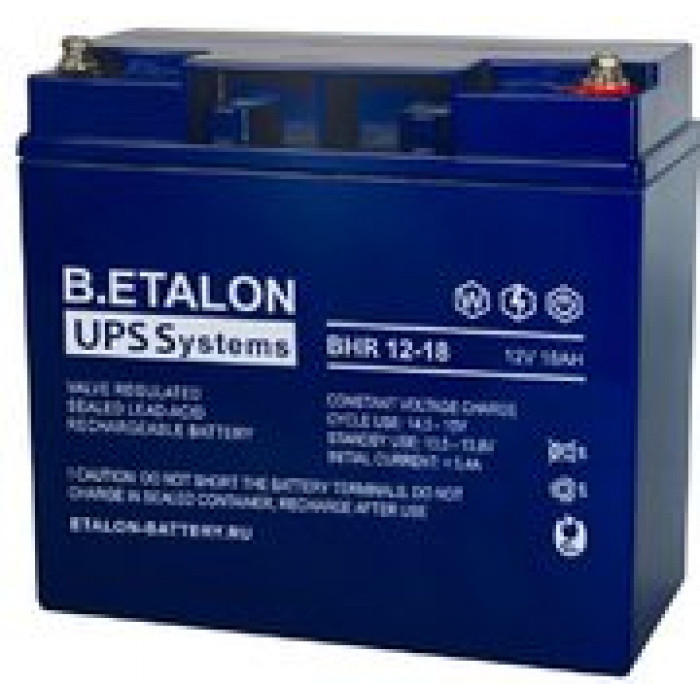 Аккумулятор B.ETALON CHR 12-17, 12V 17Ah (181x77x167)