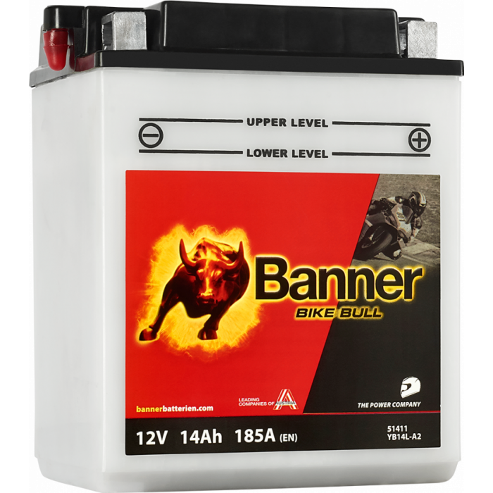 Аккумулятор Banner Bike Bull 51411 12V 14 Ач обр. пол. 185А (134x89x166) YB14L-A2 сухозаряж.