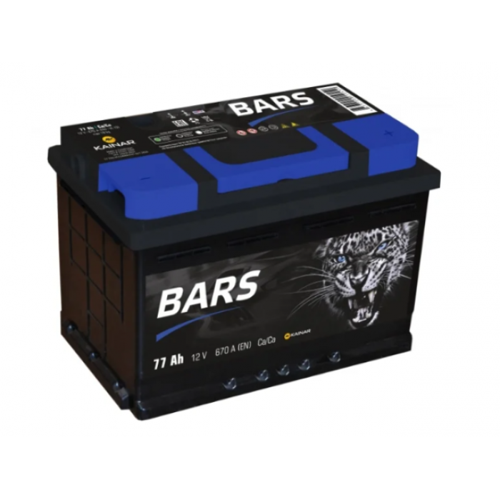 Аккумулятор BARS 6СТ-77 АПЗ о.п. 77Ач 670A (278x175x190)