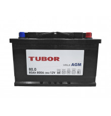 Аккумулятор TUBOR AGM 80Ah 800A (315x175x190) 6СТ-80.0 VRLA