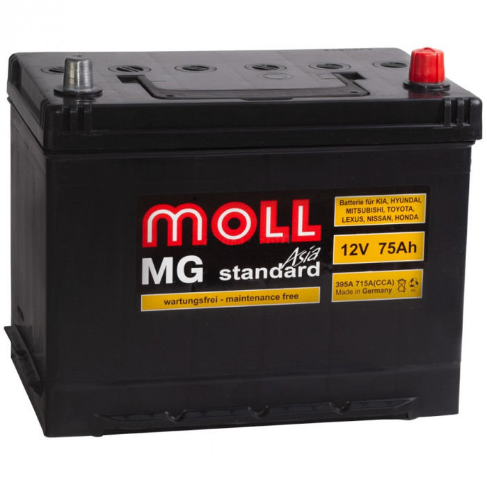 Аккумулятор Moll MG Standard Asia 75R 735A 250x170x220