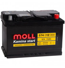 Аккумулятор Moll Kamina Start 74R 680A (278x175x190)