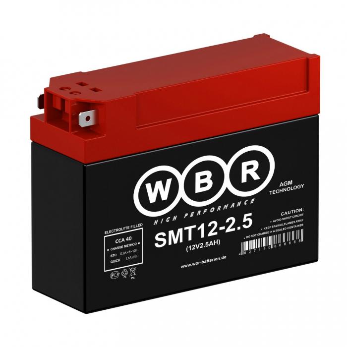 Аккумулятор WBR SMT12-2.5 AGM 2.5Ah 40А (114x39x86) YT4B-BS