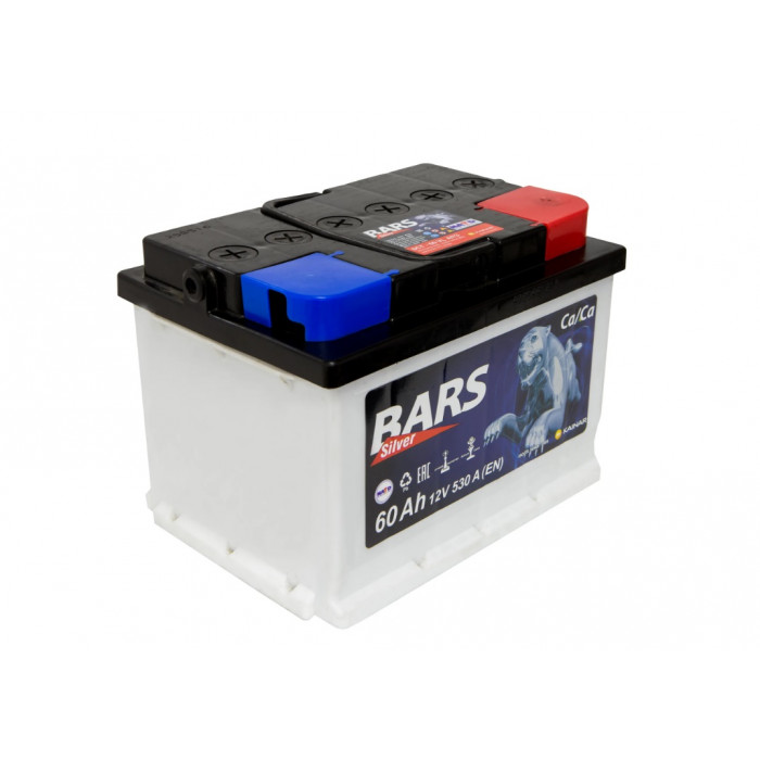Аккумулятор BARS 6СТ-60 АПЗ о.п. L2B 60Ач 530A (242x175x175) низкий
