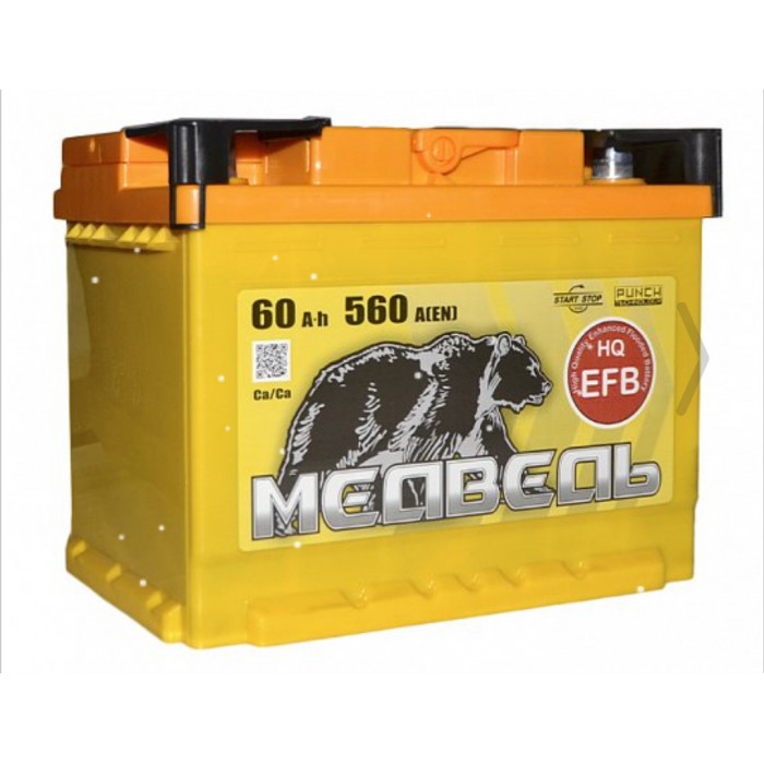 Аккумулятор Медведь EFB 60 Ач 560A п.п. (242x175x190)