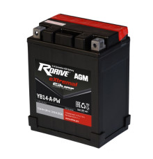 Аккумулятор RDrive YB14-A-PW 12V 12Ah 210А прям. пол. AGM сухозаряж. (134x90x164) eXtremal SILVER