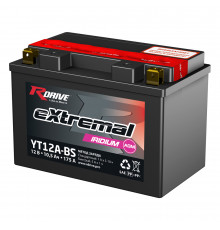 Аккумулятор RDrive YT12A-BS 12V 10.5Ah 175А прям. пол. AGM сухозаряж. (150x87x105) eXtremal IRIDIUM
