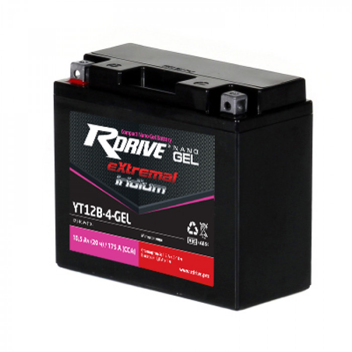 Аккумулятор RDrive YT12B-4 12V 10Ah 165А прям. пол. (150x69x130) eXtremal IRIDIUM