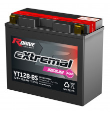 Аккумулятор RDrive YT12B-BS 12V 10Ah 165А прям. пол. (150x69x130) eXtremal IRIDIUM