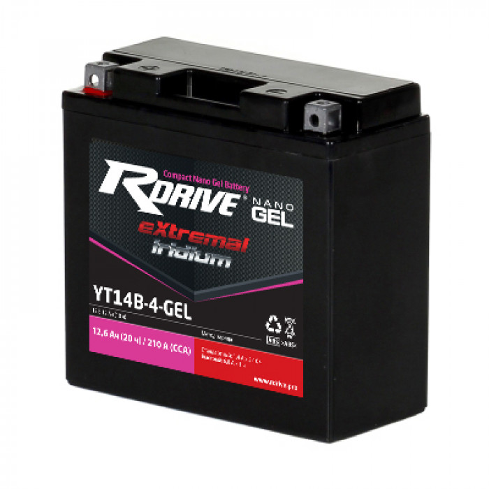 Аккумулятор RDrive YT14B-4 12V 12Ah 190А прям. пол. (150x69x145) eXtremal IRIDIUM