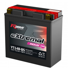 Аккумулятор RDrive YT14B-BS 12V 12Ah 190А прям. пол. (150x69x145) eXtremal IRIDIUM