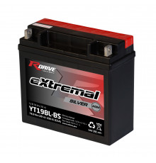 Аккумулятор RDrive YT19BL-BS 12V 18.9Ah 275А обр. пол. AGM сухозаряж. (182x77x168) eXtremal SILVER